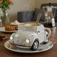 Handmade Creative Synthetic Resin Cup Beetle Car Shape Coffee Mug Resin Craft Gift Fun Imaginative Beetle Themed Drinking Cup