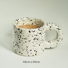 Korean Style Fatty Mug Design Splash Ink Ceramic Cup Spot Mugs Simple Coffee Mug Couple Cups Coffee Mugs Tea Drinkware