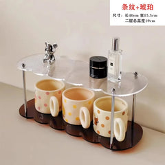 2-3 Layer Acrylic Display Stand Cup Rack Countertop Organizer Rack Restaurant Side Cabinet Organizer Rack Perfume Display Racks