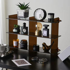 Multi-grid Tea Set Storage Rack Acrylic Floating Cup Rack Multi-layer Desktop Tea Cup Mug Coffee Cup Display Organizer Racks