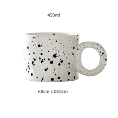 Korean Style Fatty Mug Design Splash Ink Ceramic Cup Spot Mugs Simple Coffee Mug Couple Cups Coffee Mugs Tea Drinkware