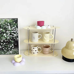 Acrylic Rack Multi-layer Bathroom Desktop Perfume Storage Rack Water Cup Cosmetics Display Rack 3 Layer Table Organizer Shelf