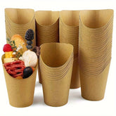 50pcs Multi-Use Disposable Paper Cups Eco-Friendly, Sturdy Design for Snacks, Desserts Parties Ideal for French Fries, Cupcakes