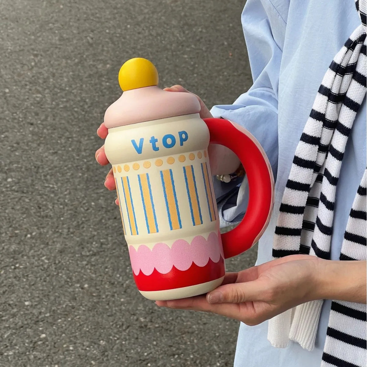 316 Stainless Steel Straw Cup High Appearance Level Portable Insulated Coffee Cup Girls Outdoors Student Portable Water Bottle