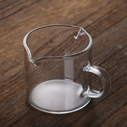 5-10PCS Wooden Handle With Scale Glass Coffee Measuring Cup espresso Milk Latte Transparent Kitchen Coffee Accessories