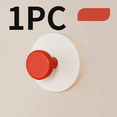 1/4Pcs Colorful Strong Suction Cup Hook No Drill Movable for Bathroom Kitchen Keys Towels Bags Dolls Hanging Organizer