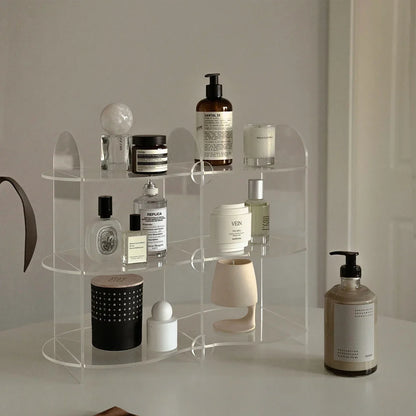 Multi-grid Tea Set Storage Rack Acrylic Floating Cup Rack Multi-layer Desktop Tea Cup Mug Coffee Cup Display Organizer Racks