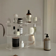 Multi-grid Tea Set Storage Rack Acrylic Floating Cup Rack Multi-layer Desktop Tea Cup Mug Coffee Cup Display Organizer Racks