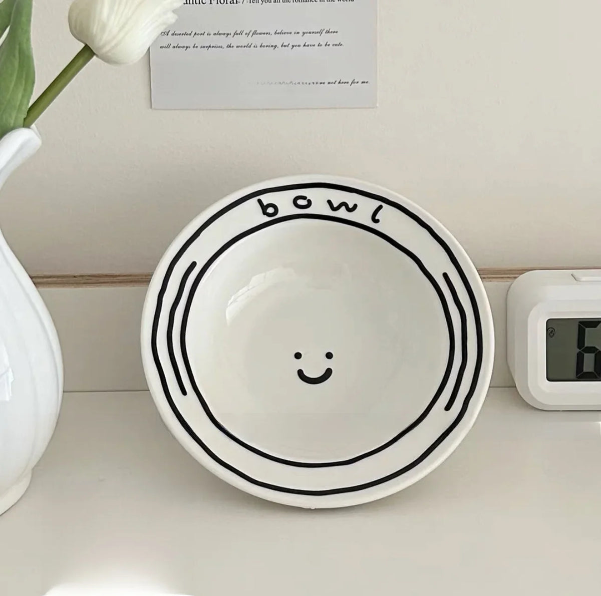 Ceramic Tableware Graffiti Cup Bowl Plate Tableware Home Coffee Shop Milk Cup Hand-painted Cup Kitchen Utensils Breakfast Set