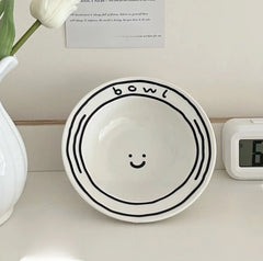 Ceramic Tableware Graffiti Cup Bowl Plate Tableware Home Coffee Shop Milk Cup Hand-painted Cup Kitchen Utensils Breakfast Set