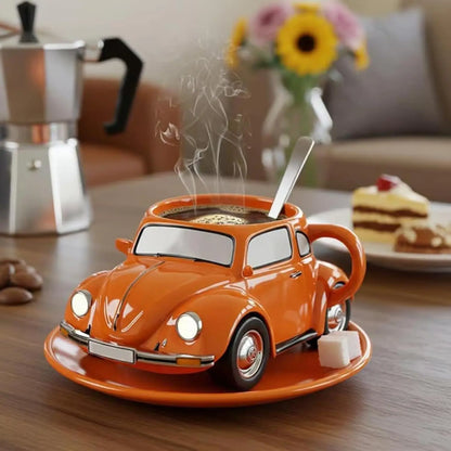 Handmade Creative Synthetic Resin Cup Beetle Car Shape Coffee Mug Resin Craft Gift Fun Imaginative Beetle Themed Drinking Cup