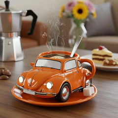 Handmade Creative Synthetic Resin Cup Beetle Car Shape Coffee Mug Resin Craft Gift Fun Imaginative Beetle Themed Drinking Cup