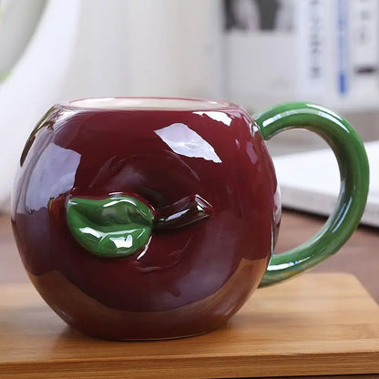 Creative Ceramic Strawberry Pumpkin Pineapple Coffee Cup Kids Fruit Mug Home Office Breakfast Milk Drink Mug Birthday Gift New