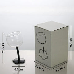 Vintage Glass Cups Home Christmas Party Drinkware Cute Flower with Tilted Head Goblet Romantic Champagne Glass Kitchenware Gifts