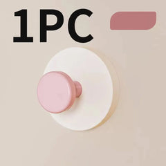 1/4Pcs Colorful Strong Suction Cup Hook No Drill Movable for Bathroom Kitchen Keys Towels Bags Dolls Hanging Organizer