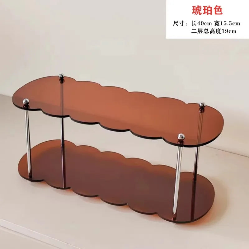 2-3 Layer Acrylic Display Stand Cup Rack Countertop Organizer Rack Restaurant Side Cabinet Organizer Rack Perfume Display Racks