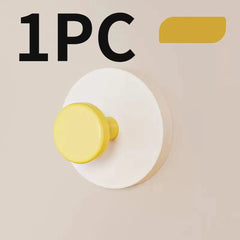1/4Pcs Colorful Strong Suction Cup Hook No Drill Movable for Bathroom Kitchen Keys Towels Bags Dolls Hanging Organizer