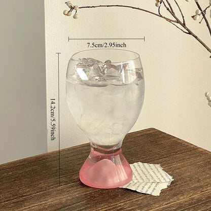 Creative Big Belly Wine Glass Colored Simple Champagne Glass Coffee Cup Vodka Cups Transparent Short Footed Beer Glass Gift