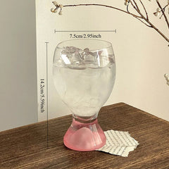 Creative Big Belly Wine Glass Colored Simple Champagne Glass Coffee Cup Vodka Cups Transparent Short Footed Beer Glass Gift