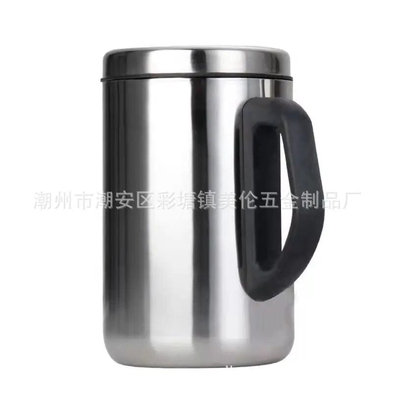 Stainless Steel Silver Beer Mug Double Wall Coffee Tea Wine Milk Tumbler Portable Travel Water Cup Kitchen Drinkware 350ml/500ml
