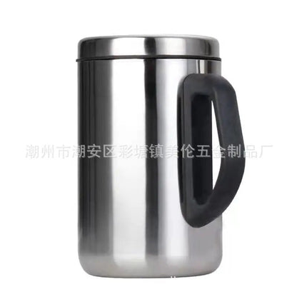 Stainless Steel Silver Beer Mug Double Wall Coffee Tea Wine Milk Tumbler Portable Travel Water Cup Kitchen Drinkware 350ml/500ml