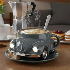 Handmade Creative Synthetic Resin Cup Beetle Car Shape Coffee Mug Resin Craft Gift Fun Imaginative Beetle Themed Drinking Cup