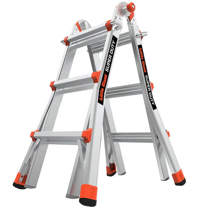 Ladder, A Frame 5 Step Ladder Extension, 17 Ft Anti-Slip Multi Position Ladder, Storage Folding Ladder, 330 lbs Security Load Telescoping Aluminum Ladders for Stairs Home Indoor Outdoor Roof