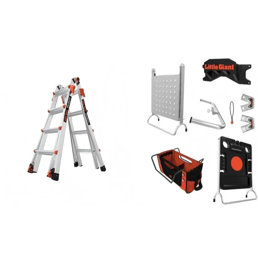 Ladder, A Frame 5 Step Ladder Extension, 17 Ft Anti-Slip Multi Position Ladder, Storage Folding Ladder, 330 lbs Security Load Telescoping Aluminum Ladders for Stairs Home Indoor Outdoor Roof