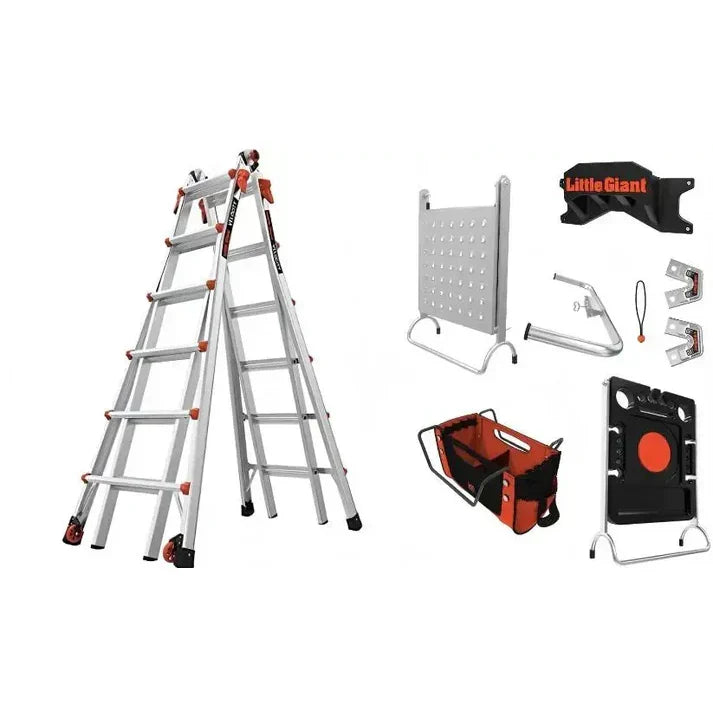 Ladder, A Frame 5 Step Ladder Extension, 17 Ft Anti-Slip Multi Position Ladder, Storage Folding Ladder, 330 lbs Security Load Telescoping Aluminum Ladders for Stairs Home Indoor Outdoor Roof